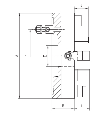 Zeichnung Planscheibe DIN 55027 Bison Typ 4334-200-5
