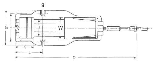 Zeichnung 1 Maschinenschraubstock Typ FHS2 150