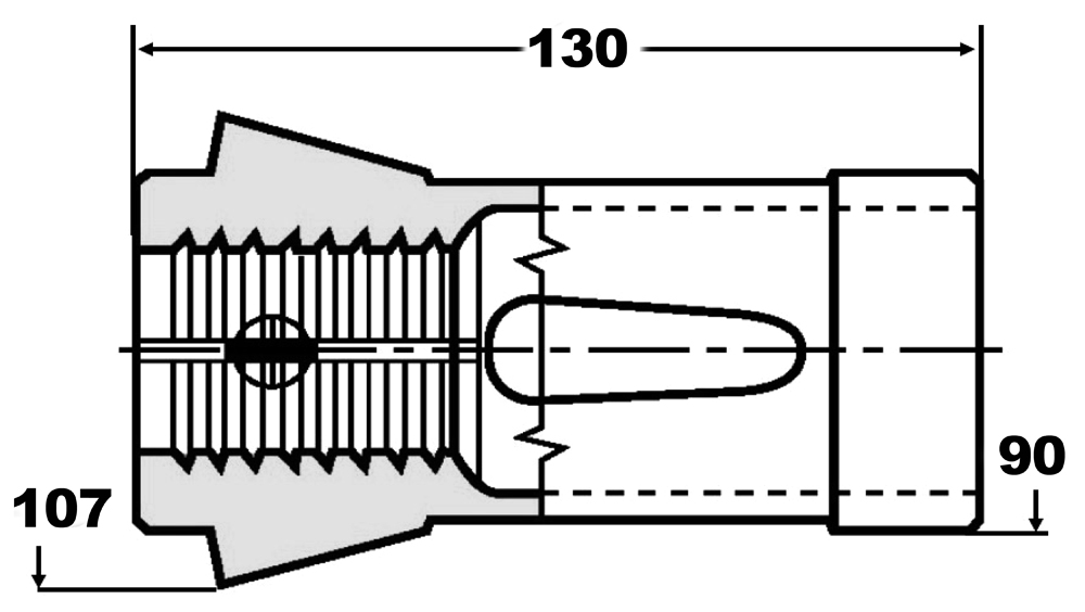 Zeichnung Spannzange 193E Ø 25,0 mm Zeichnung Spannzange 193E Ø 25,0 mm