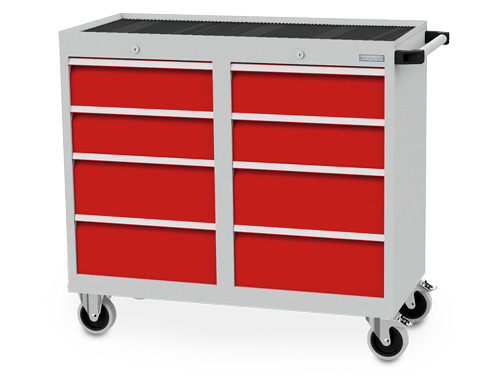 Werkstattwagen B 1060 x T 500 x H 1000 mm mit 8 Schubladen R 18-16