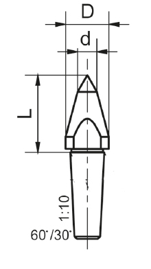 Drawing Copying centre for tailstock centres type 933