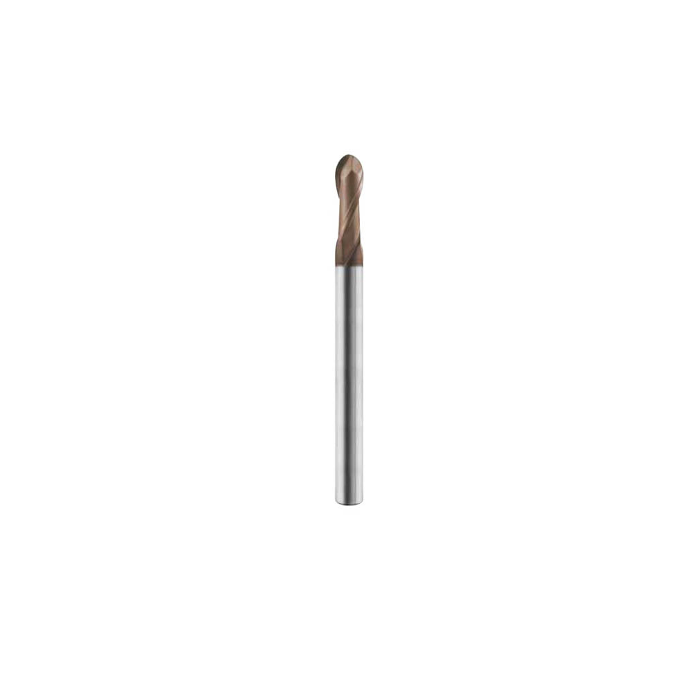 Solid carbide full radius cutter Ø 2 mm 35° Z=2 TiSiN