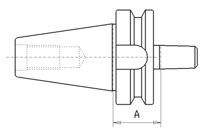 Drawing Drill chuck adapter MAS BT40, taper B16