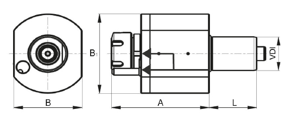 Drawing Driven tool DIN 5482, VDI 40 ER 32, with IC
