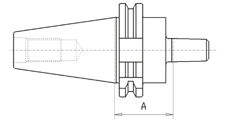 Zeichnung Bohrfutteraufnahme DIN 69871, SK 50 Kegel B16