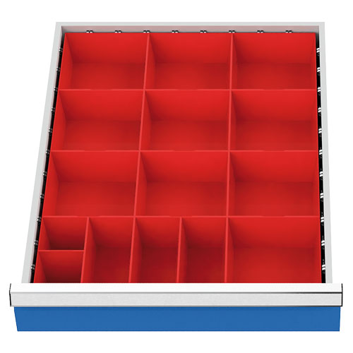 Kleinteilekästen 15-teilig R 18-24 Schubladennutzmaß 450 x 600 mm Kleinteilekästen 15-teilig R 18-24 Schubladennutzmaß 450 x 600 mm