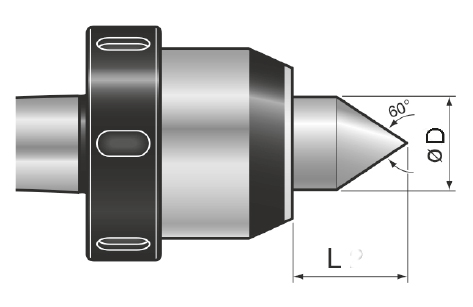 Zeichnung 2 Mitlaufende Drehbankspitze 1605 Standard MK 5