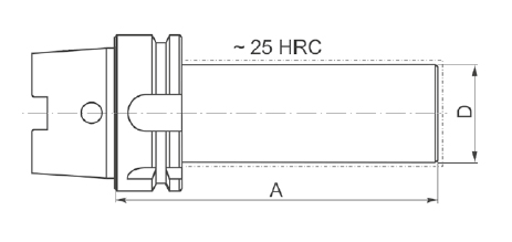 Zeichnung Bohrstangenrohling HSK-A63, Ø 63 mm