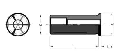 Drawing Reducing sleeve 20/6 mm