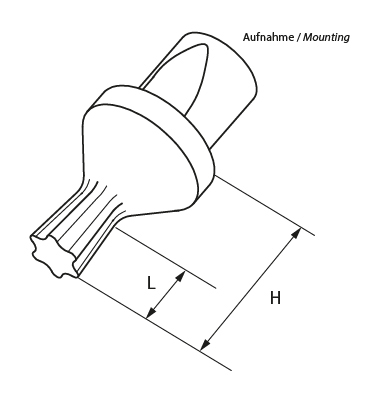Zeichnung Räumstempel Torx Schaft-Ø 12 mm, Größe 40