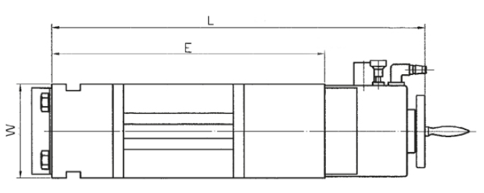 Zeichnung 1 Schraubstock, pneumatisch Typ PSP 130 / 150