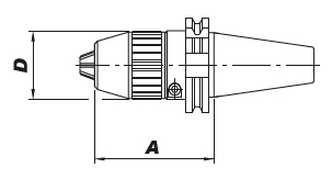 Zeichnung Kurzbohrfutter DIN 69871 SK40, 1-16 mm
