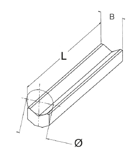 Einlegeprisma Typ D1P für Bohrstahlhalter