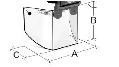 Drawing Safety guard BSK11 180 mm for drilling machines