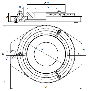Drawing Swivel base Bison type 9454-200