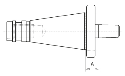 Drawing Drill chuck adapter DIN 2080, SK 50 taper B18