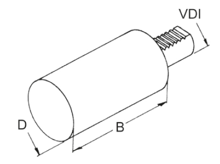 Zeichnung Werkzeughalter VDI 50, Rohling rund Typ A2-50-400
