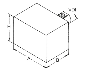Drawing VDI 25 rectangular soft blank, type A1-20-75 Drawing VDI 25 rectangular soft blank, type A1-20-75