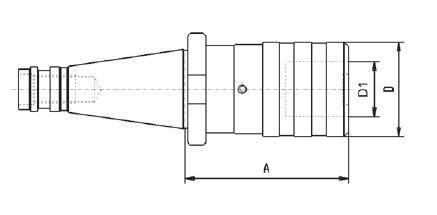 Zeichnung Gewindeschneidfutter DIN 2080 SK 50, M5 - M22