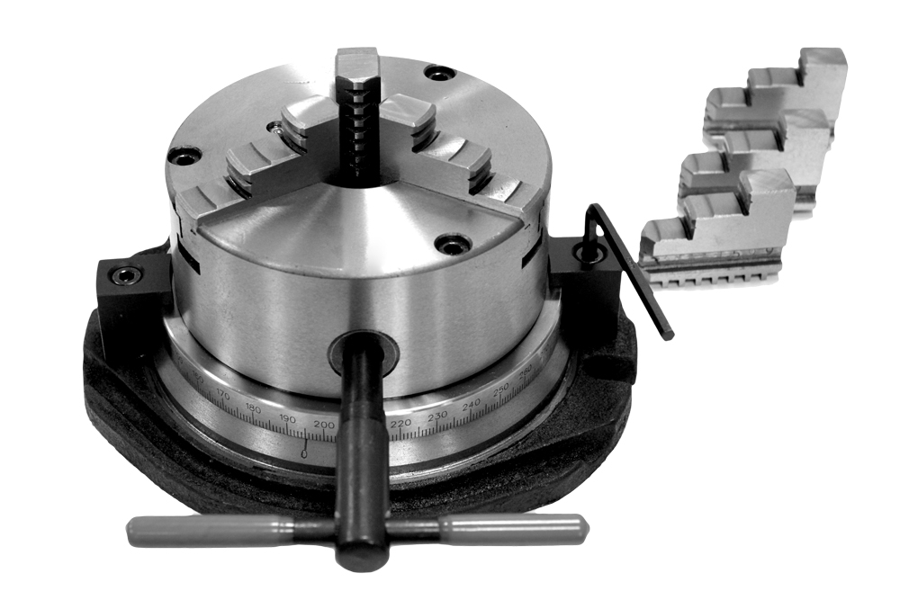 Three-jaw chuck with swivel base, type 160 Three-jaw chuck with swivel base, type 160
