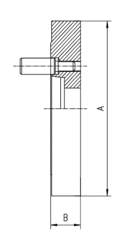 Zeichnung Flansch DIN 55029, Ø 125 mm KK 3, plan