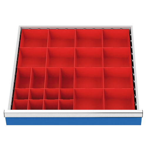Kleinteilekästen 24-teilig R 24-24 Schubladennutzmaß 600 x 600 mm Kleinteilekästen 24-teilig R 24-24 Schubladennutzmaß 600 x 600 mm