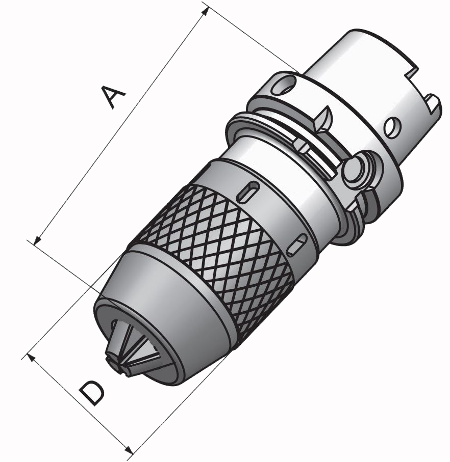 Drawing Drill chuck HSK-A 63-13