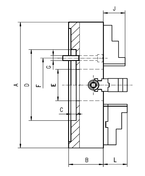 Zeichnung Planscheibe Bison Typ 4305-630