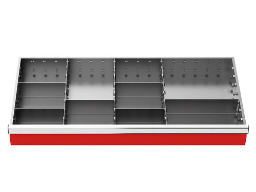 Metalleinteilung 9-teilig R 36-16 Schubladennutzmaß 900 x 400 mm Metalleinteilung 9-teilig R 36-16 Schubladennutzmaß 900 x 400 mm