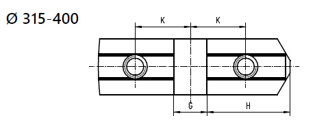 Drawing 2 Hard master jaws for 6-jaw scroll chucks Ø 400 mm