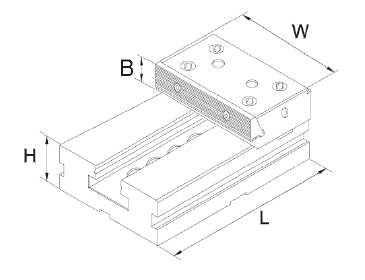 Zeichnung Schraubstock, festes Element Typ CMC 100