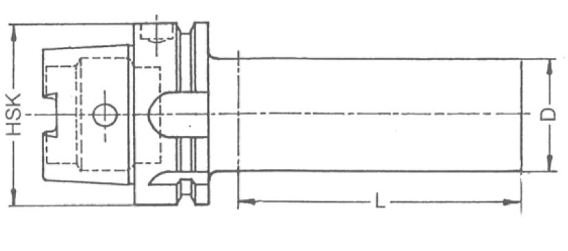 Drawing Test arbor HSK 50, DIN 69893