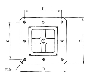 Drawing Clamping cube, type FE50-600