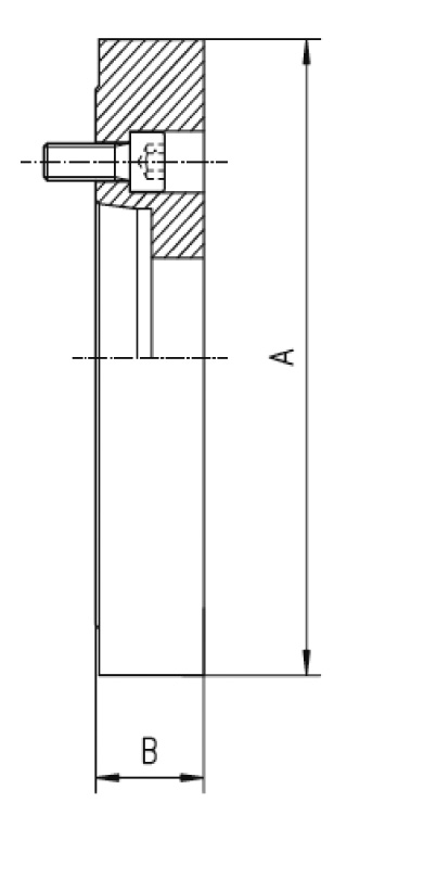 Zeichnung Flansch DIN 55026, Ø 630 mm KK 8, plan
