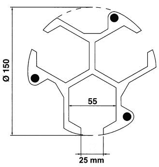 Zeichnung Drehfutteranschlag, Höhe 30 mm