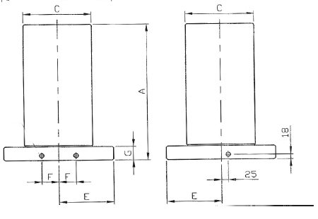 Drawing 2 Clamping cube, type FE50-600