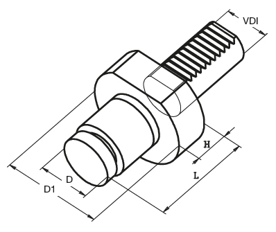 Zeichnung Werkstückanschlag VDI 40 Ø 44 mm