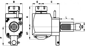 Zeichnung Angetriebenes Werkzeug OKUMA VDI 40 ER 32, IK Zeichnung Angetriebenes Werkzeug OKUMA VDI 40 ER 32, IK