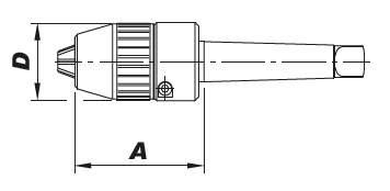 Zeichnung Kurzbohrfutter MK 3, Spannweite 1-16 mm