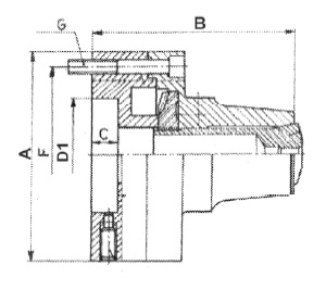 Drawing 5C- collet chuck with radial fine adjustment