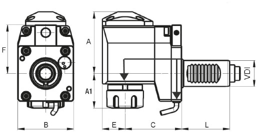 Drawing Driven tool, VDI 30 ER 25 without IC