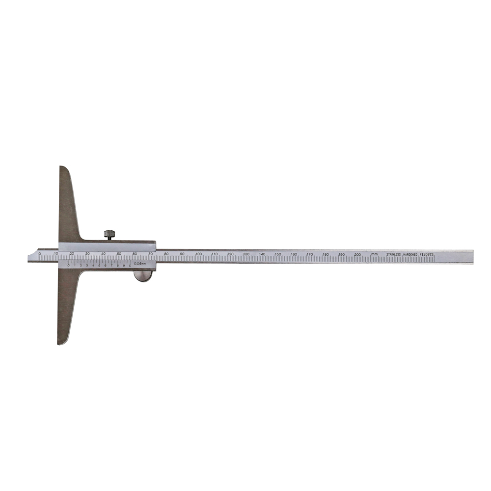 Depth vernier caliper 200 x 100 mm DIN 862