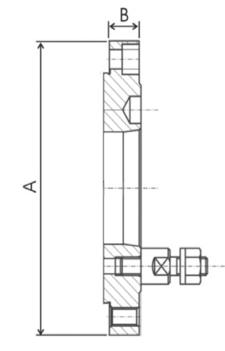Zeichnung Flansch Ø 125 mm KK 3, DIN 55027