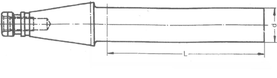 Drawing Test arbor SK 50, DIN 2080