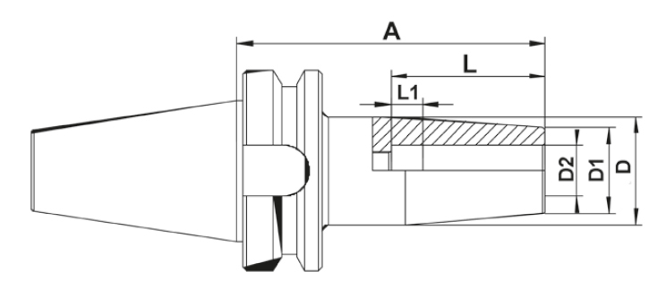 Zeichnung Schrumpffutter MAS BT 40-6-90