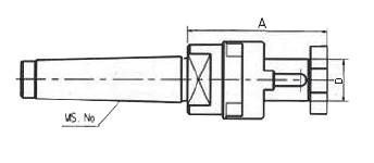 Drawing Combination shell mill adapter, MT2,  D: 22 mm