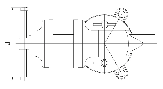 Drawing 2 Table vice BASIC 100 with swivel base
