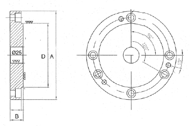 Drawing Adapter plate for rotary tables 300/350/406