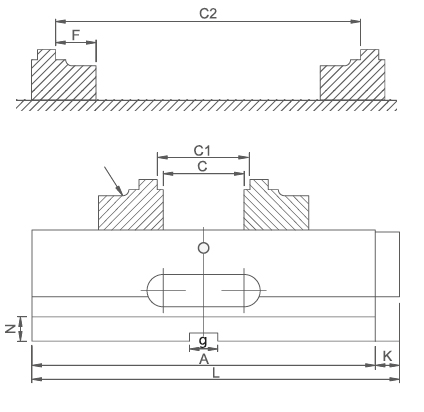 Zeichnung 1 Schraubstock, zentrisch spannend ZSM2-100XL