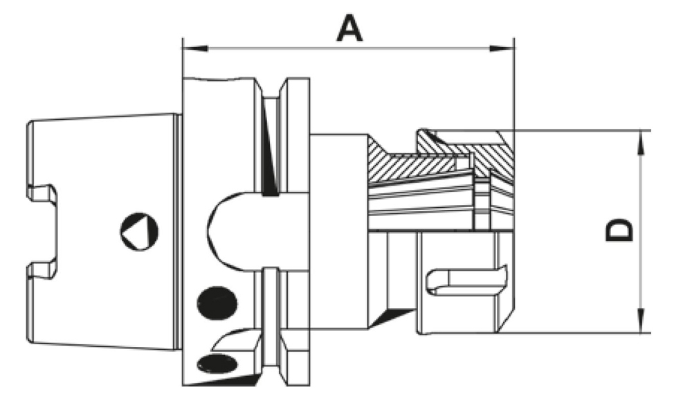 Drawing Collet chuck HSK-A 63, ER 32-100